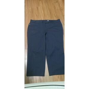 MSRP $70 Alfani Straight-Leg‎ Pull-On Casual CAPRI  NAVY WOMAN PANTS SZ 16W